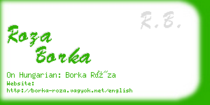 roza borka business card